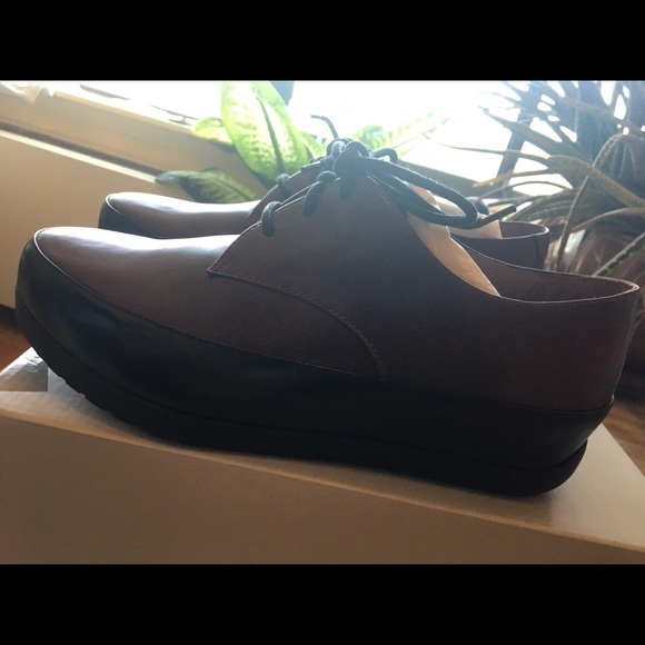 NWT FitFlop Beau Derby Hot Cherry Oxford Size8 - Picture 5 of 12